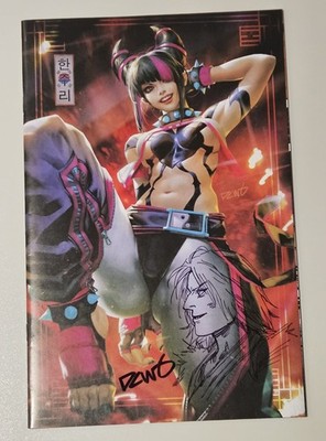 Street Fighter 6 #4 Derrick Chew signed & Sketched w/COA    Variant Ltd 5/400