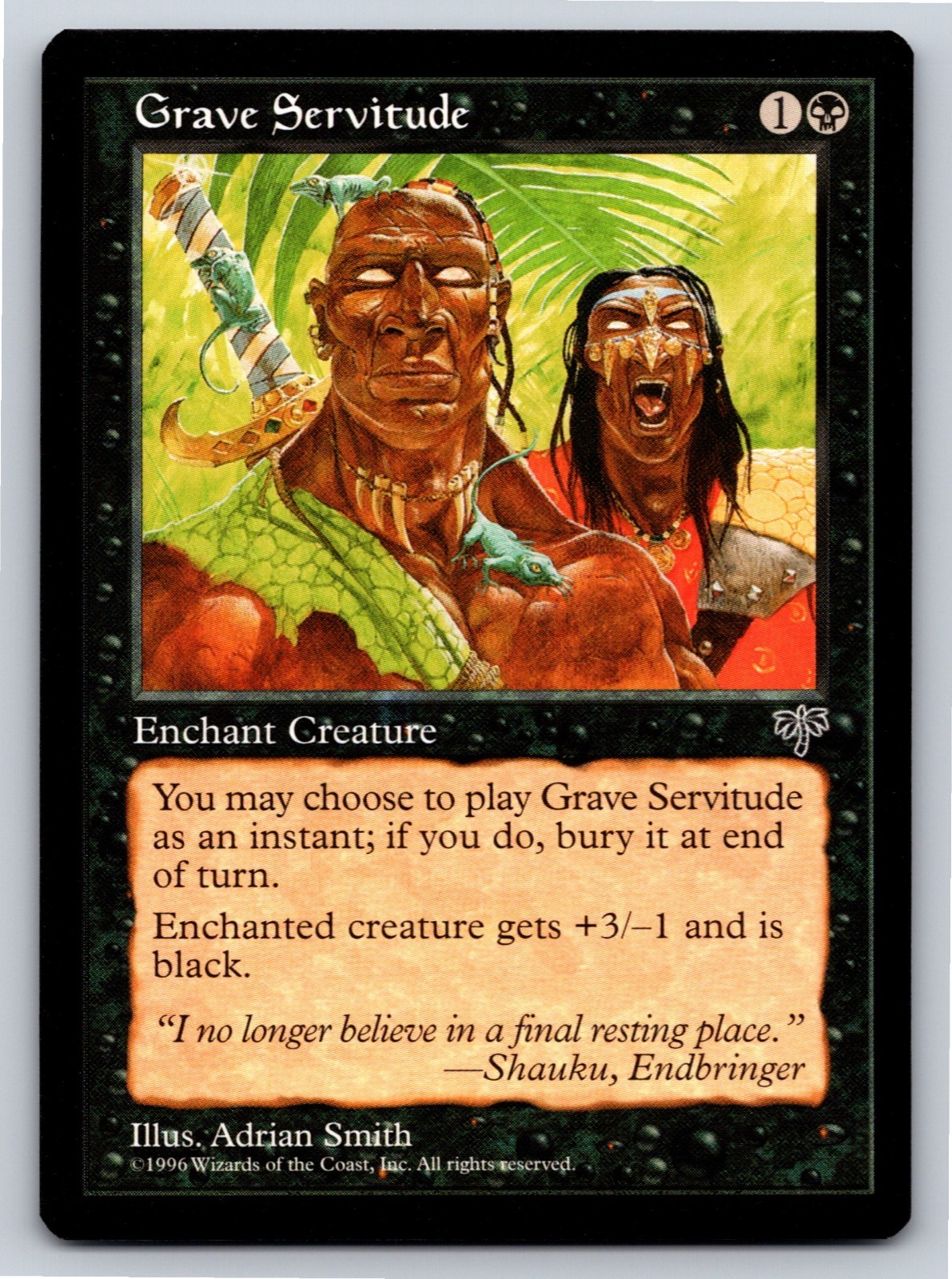 1996 Magic: The Gathering Grave Servitude Regular NM
