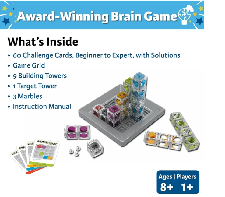 Gravity Maze - Falling Marble Logic Game - Challenging STEM Toy for Kids 8-12 - Image 2 of 4