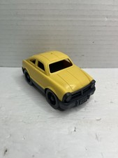 Green Toys 4" GT Mini Fastback Car Yellow Made in USA Recycled Plastic A6
