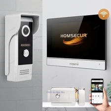 HOMSECUR 7" Waterproof WIFI HD Video Doorbell Intercom With Lock Voice Message