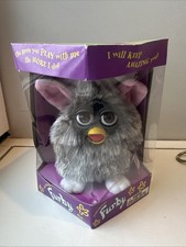 RARE Vintage 1998 New in Box Owl Furby Long Grey Fur 70-800 Tiger SEALED