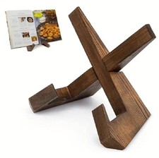 Wooden Book Stand Cookbook Holder Adjustable Foldable Reading Rest Display