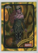 2025 Topps Chrome Marvel Comics Yellow Lava Refractor Enchantress #43 11cz