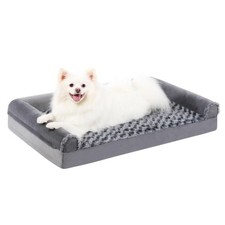 MIHIKK ORTHOPEDIC DOG BED FOR SMALL DOG27X18X6 INCH - GRAY