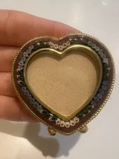 VintageMicro Mosaic Picture Frame Heart Shaped Made In Italy