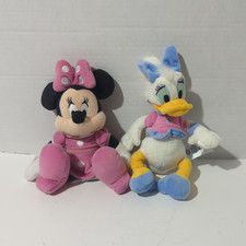 DISNEY MINNIE MOUSE DAISY DUCK PLUSH TOY SET PINK BLUE OUTFITS