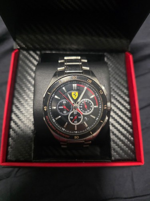 #ad Scuderia Ferrari Aero Evo Chrono 0830188 Men#x27;s Quartz Watch w Box $200.00