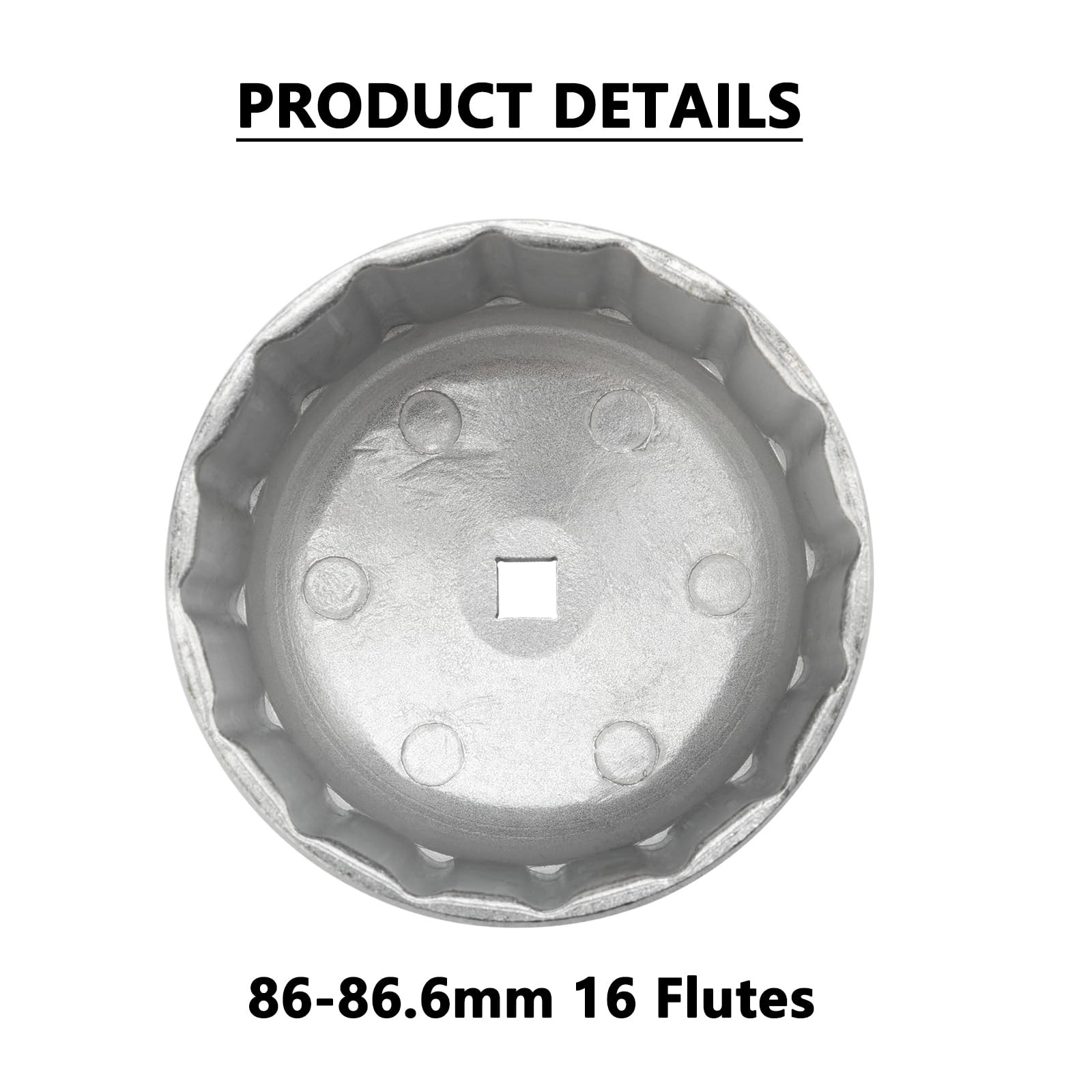 3/8" Drive Oil Filter Wrench 86mm For BMW Volvo 4-in-1 Removal Tool 