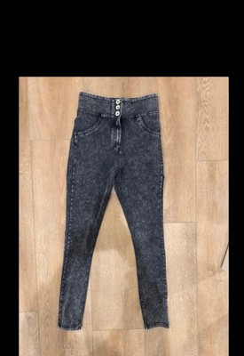 Freddy WR.UP Womens XS Gray 3 Buttons Zipper Tight Extra High Waist Pants