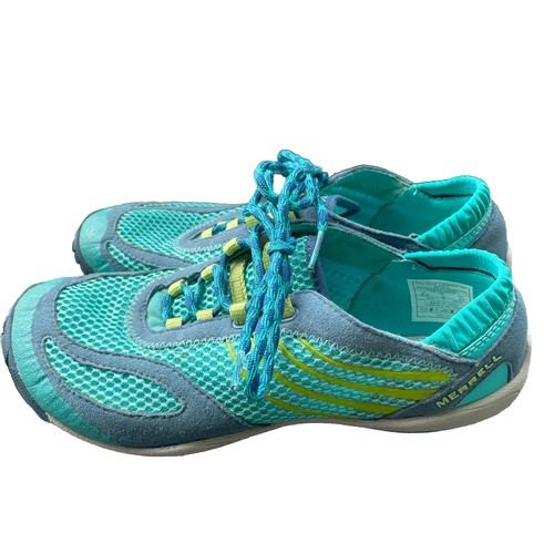 Merrell Pace Glove Barefoot Trail Shoes Women's Sz 6.5 US 37 EU Caribbean Sea LN