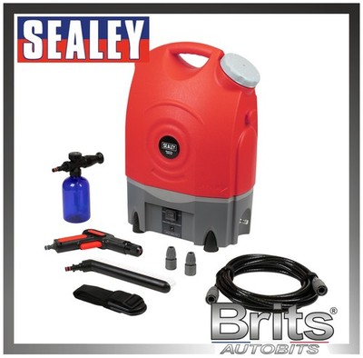 Sealey 12V Akku Hochdruckreiniger 17L | Schaumpistole & Bürstenset
