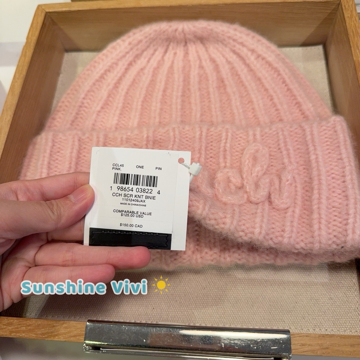 Coach Women\'s Pink Tonal Beanie Coach Women main image 4