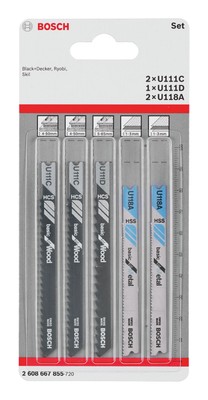 Bosch Zubehör Basic for Wood and Metal Stichsägeblatt-Set mit Universalschaft...