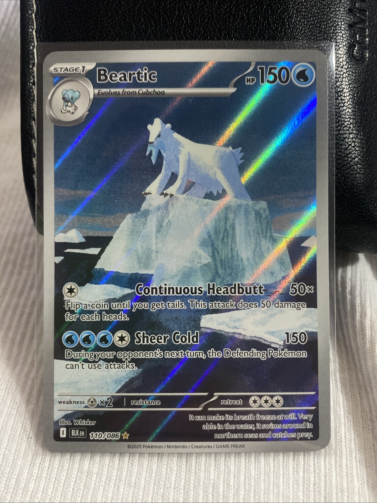 Pokemon TCG Beartic #110/086 Illustration Black Bolt English Edition