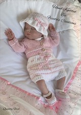 💜 New Hand Knitted Reborn Baby 4 Piece Set, 19”21” Newborn / “ Brook “