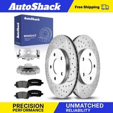 Front Drilled Slotted Brake Rotors Premium Ceramic Pads Calipers for Chevy HHR