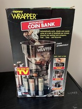 Mag-Nif Money Wrapper Electric Wired Electronic Coin Sorter Bank, 250 Capacity