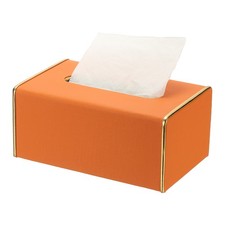 Tissue Box Cover Rectangle Modern Tissue Box Holder 8.3"x5.1"x3.5" Orange