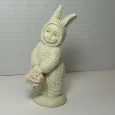 Vintage 2000 Snowbunnies Dept 56 A Basket Of Cheer Figure Snowbunny