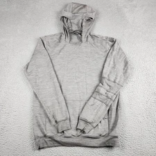 Ibex Hoodie Mens Medium Gray Hoody Outdoors Casual Pullover Sweater