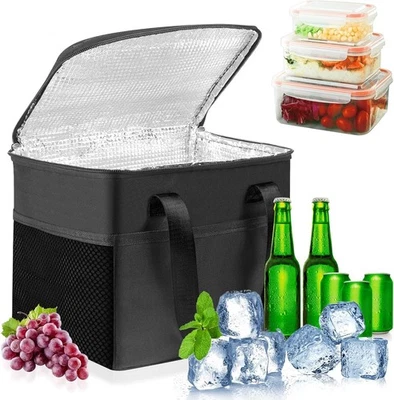 Sac à déjeuner isotherme HOTUT, sac glacière souple de 8 L, pliable et étanche, - Photo 1/4