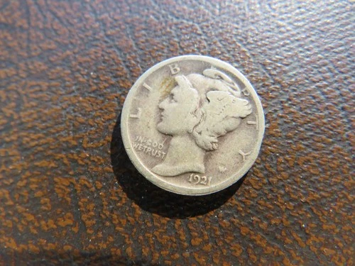 1921 Mercury Dime. Very Good