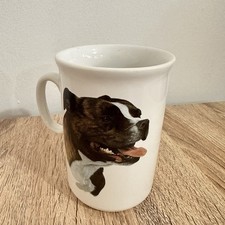 Vintage Staffordshire Bull Terrier Staffy Coffee Mug Cup - Brindle Dog