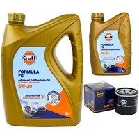 MotoröL Set Gulf Formula FS 5W-30 6 Liter + ÖLfilter FüR Infiniti G Stufenheck
