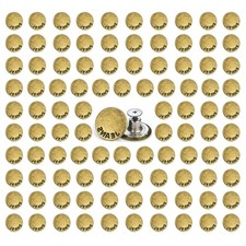 100 Pcs Jean Button Replacement Pants Button, Metal Jeans 100 PCS Bronze 06