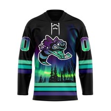Personalized Sarnia Sting Special Design With Northern Lighs Lace Hockey Shirt