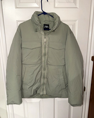 Zara Men s Green Puffer Coat