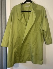 Chef Works Chef Coat Jacket Olive Green Double Breasted Large Halloween Costume