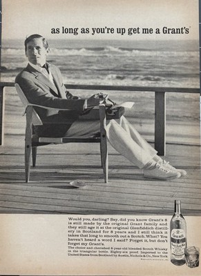 1963 Grant s Scotch Whisky Original Vintage Advertisement Get Me Print Ad
