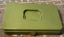 Wil-hold Wilson Manufacturing Thread Bobbin Organizer Sewing Box Avocado Green