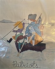 Patriots Vintage 1974 Coats  Clark Crewel Embroidery kit 5803 Boat America Flag