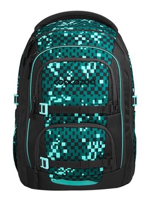 coocazoo Porter Backpack Schulrucksack Rucksack Pixel Blox schwarz petrol Neu