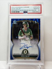 2023 Bowman Chrome Prospects Zack Gelof - Blue RayWave Refractor /150 PSA 10