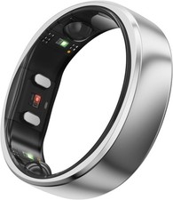 RingConn Gen 2 Smart Ring Silver Sleep Apnea Monitoring Health Tracker Size 7
