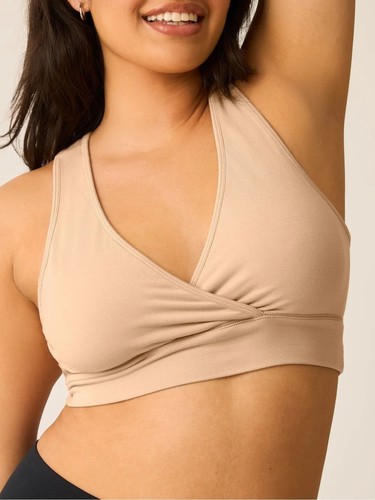 Kindred Bravely French Terry Racerback Nursing & Sleep Bra Beige Size Large - Picture 8 of 8