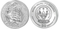 Ruanda 2026 Kruzenstern Silber 1 oz st BU nautical Ounce Schiff Krusenstern