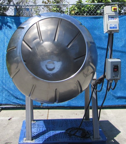 Stainless Chocolate Candy Coating Panner Panning Machine With Ribs VFD 460V 3 PH - Picture 7 of 17
