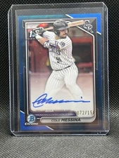 2024 bowman draft baseball Cole Messina Blue /150 Auto CPA-CME🔥