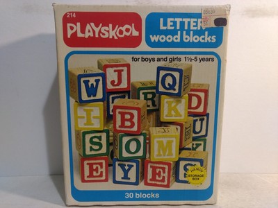 playskool letter wood blocks