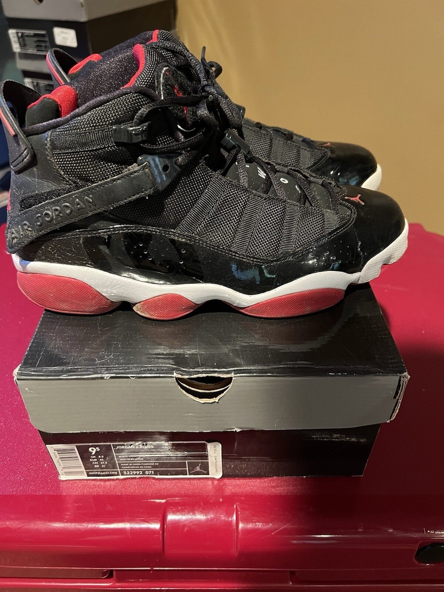 Nike Mens Air Jordan 6 Rings Bred Basketball Shoes Size 9.5