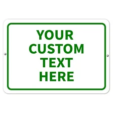 Personalized Custom Metal Aluminum Sign for Outdoor, Indoor, Home Office,  12x8"