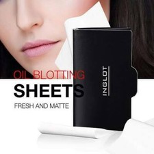 Inglot Oil Blotting Sheets 50 Count Matte Mattifying Reduce Oily Skin Care Clean