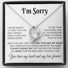 I'm Sorry Necklace Gifts, Apology Gifts For Her, Forgiveness Gift, Wife Gift