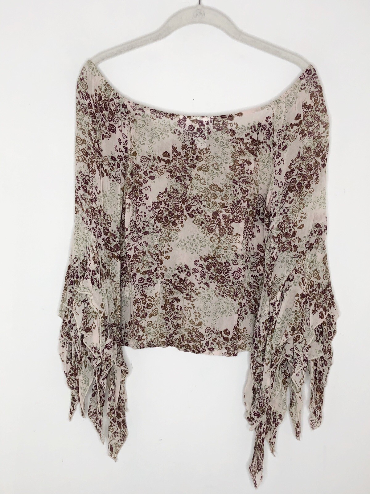 Ana Floral V Neck Blouse Plus Size Womens Size 1X Shirt Boho Style New