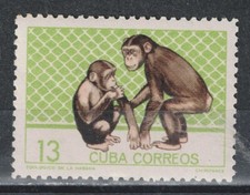 Fauna Animales Salvajes Mono Chimpancé Sello 1960 MNH A-4